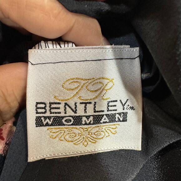 VTG TR Bentley Plus 24 Black Red Floral Midi Skirt Summer Resort Cottage Fairy - Picture 5 of 9